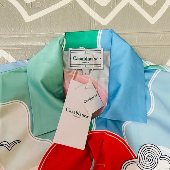 Casablanca graphic floral silk shirt made in Italy - Picture 3 of 8